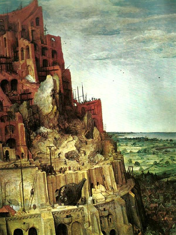 Pieter Bruegel detalj fran babels torn oil painting image